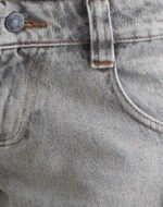 Bell Bottom Low Rise Flare Jeans in Bleached Grey - Image 6
