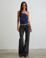 Bell Bottom Low Rise Flare Jeans in Vintage Black - Image 3