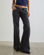 Bell Bottom Low Rise Flare Jeans in Vintage Black - Image 2