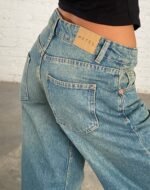 Low Rise Parallel Jeans in Vintage Blue Green - Image 2
