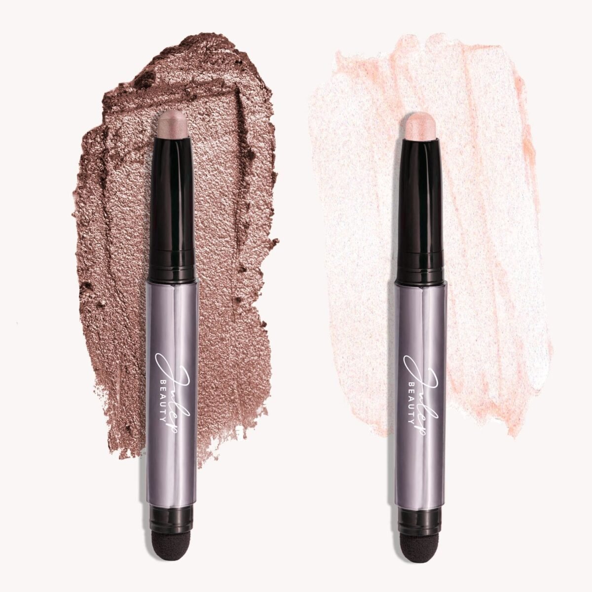Eyeshadow 101  Crème-to-Powder Eyeshadow Stick Duo: Blush Pink Metallic & Mink Mauve Metallic - Image 1