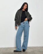Low Rise Parallel Jeans in Blue Stone - Image 2