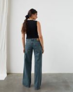 Low Rise Parallel Jeans in Brown Blue Acid - Image 5