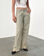 Low Rise Parallel Jeans in Desert Sand Wash - Image 4