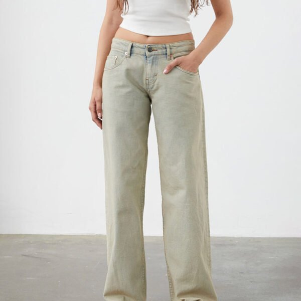 Low Rise Parallel Jeans in Desert Sand Wash