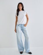 Low Rise Parallel Jeans in Icy Blue - Image 2