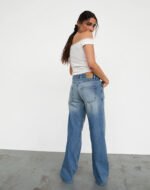 Low Rise Parallel Jeans in Powder Blue - Image 4