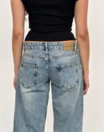 Low Rise Parallel Jeans in Vintage Blue Wash - Image 2