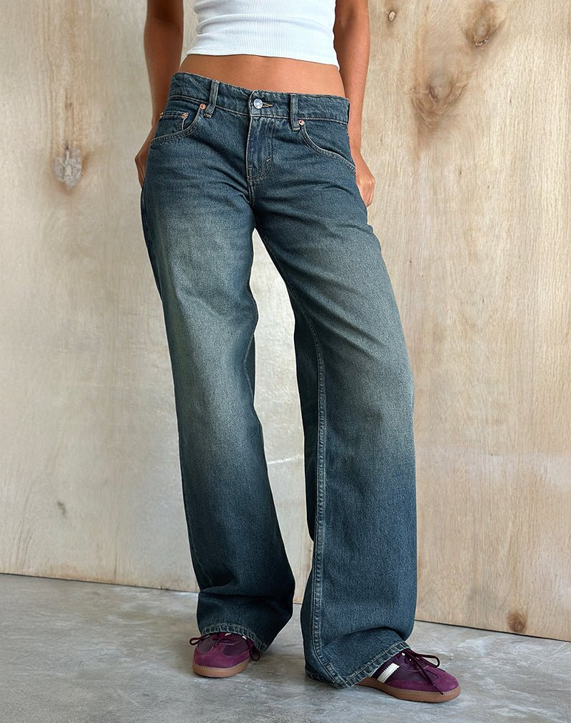LOW-RISE-PARALLEL-VINTAGE-GREEN-USED_0283-2-copy_3868ef68-3579-47cb-8c8d-c6cb2fde80df.jpg Low Rise Parallel Jeans in Vintage Green Used - Image 3