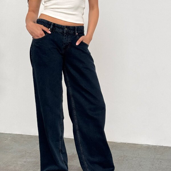 Low Rise Roomy Jeans in Blue Ink