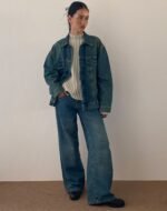Roomy Extra Wide Low Rise Jeans in Brown Blue Acid - Image 7