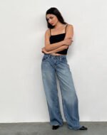 Roomy Extra Wide Low Rise Jeans in Powder Blue - Image 3