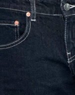 Low Rise Parallel Jeans in Indigo with Contrast Stitch - Image 6