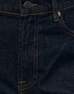 Mid Rise Turn Up Straight Jeans in Indigo - Image 6