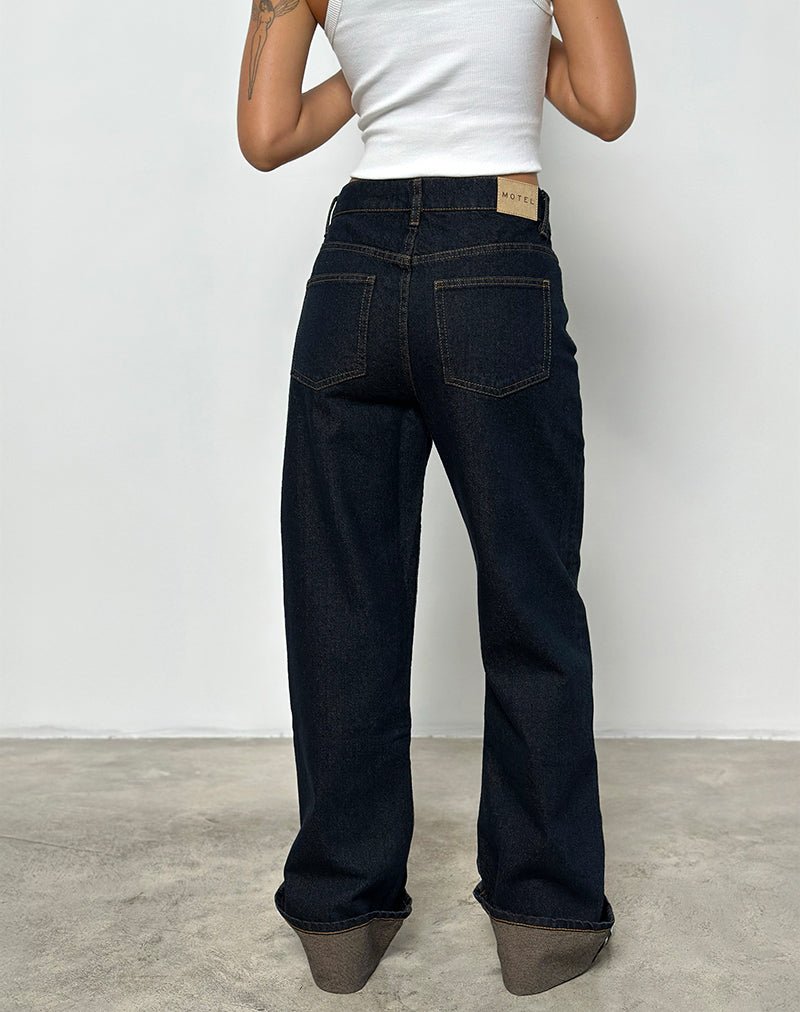 MIDRISE-TURNUP-STRAIGHT-INDIGO_4113-copy.jpg Mid Rise Turn Up Straight Jeans in Indigo - Image 5