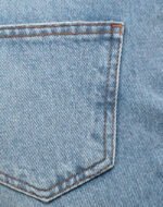 Rigid Low Rise Flare Jeans in Bright Blue Used - Image 6