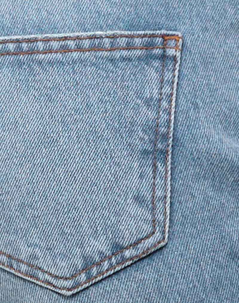 RIGID-LOW-RISE-FLARE-BRGHT-BLUE-USED-1529_fd0946e5-d1ba-404a-9185-1790ef5a7053.jpg Rigid Low Rise Flare Jeans in Bright Blue Used - Image 6