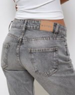 Rigid Low Rise Flare Jeans in Grey Wash - Image 5