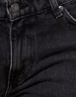 Rigid Low Rise Flare Jeans in Washed Black Grey - Image 6