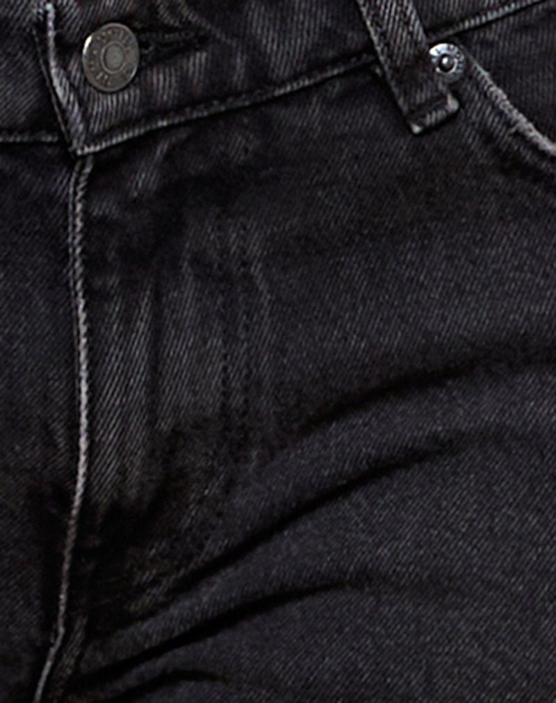 RIGID-LOW-RISE-FLARE-WASHED-BLACK-GREY15037D.jpg Rigid Low Rise Flare Jeans in Washed Black Grey - Image 6