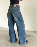 Roomy Extra Wide Low Rise Jeans in Bright Blue - Image 4