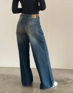 Roomy Extra Wide Low Rise Jeans in Dark Vintage - Image 4