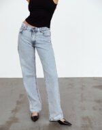 Mid Rise Slim Parallel Jeans in 80's Light Wash - Image 5