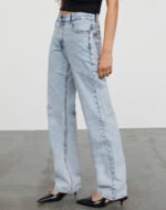 Mid Rise Slim Parallel Jeans in 80's Light Wash - Image 2