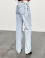 Mid Rise Slim Parallel Jeans in 80's Light Wash - Image 4