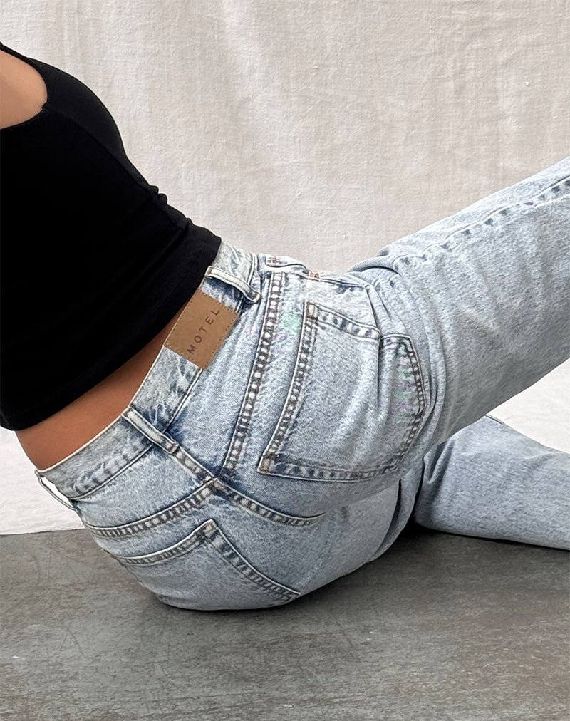 SLIM-PARALLEL-80S-LIGHT-WASH7130.jpg Mid Rise Slim Parallel Jeans in 80's Light Wash - Image 3